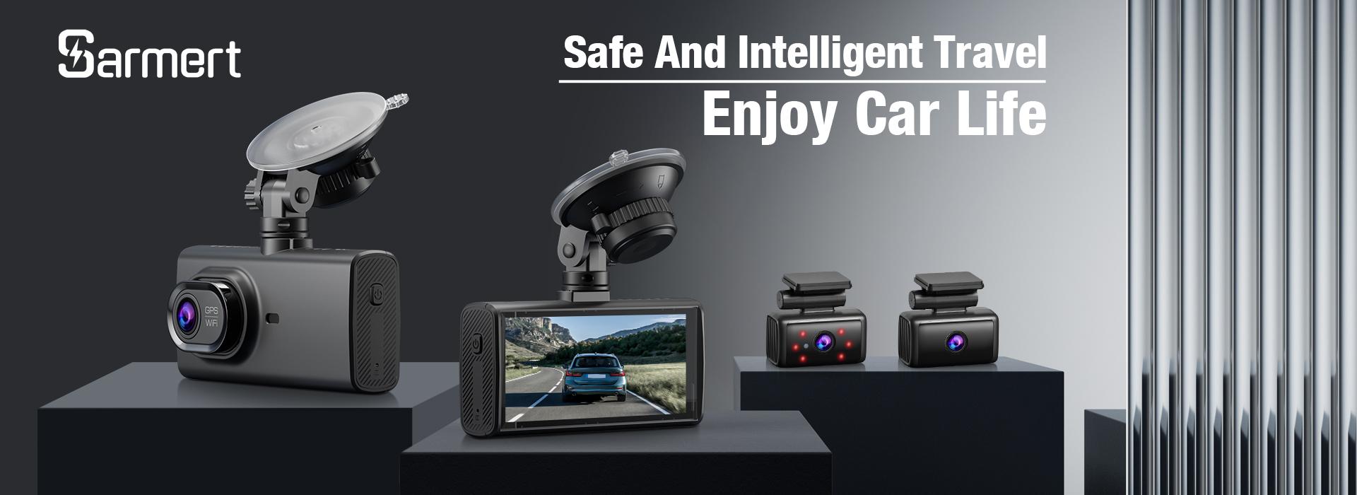 Sarmert LS09 3 Channel Dash Cam with 64GB Card Built-in 5G WiFi